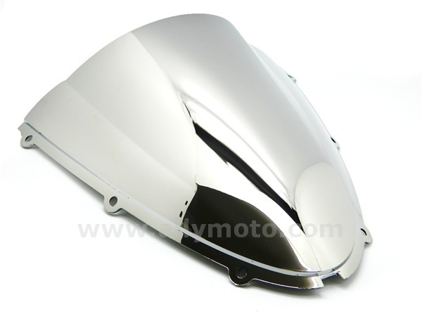 Kawasaki Ninja ZX-10R Chrome Double Bubble Windscreen Shield 2006-2007